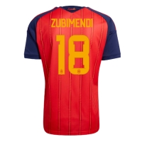 Camiseta España Martin Zubimendi #18 Primera Equipación Replica Mundial 2026 mangas cortas